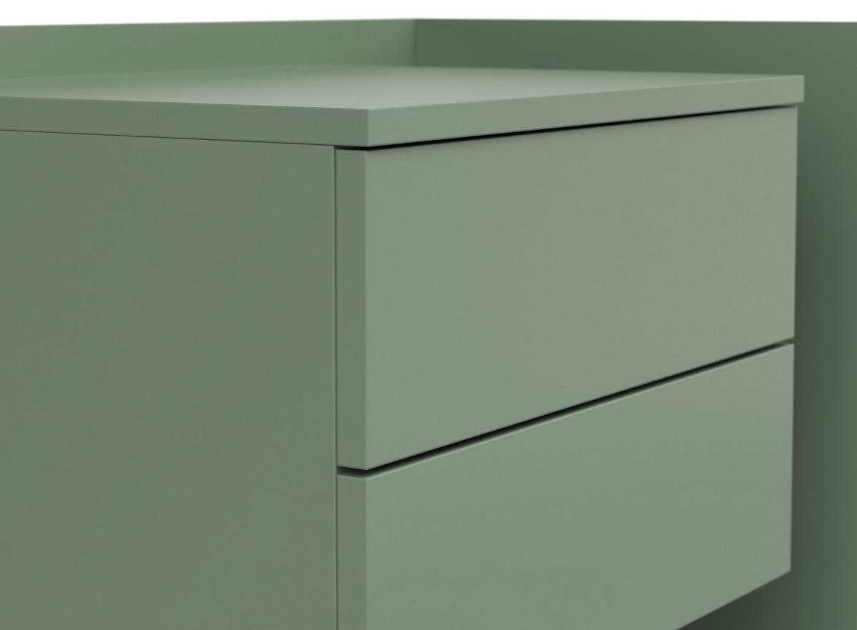 NACHTKÄSTCHEN 60/62/38 cm  in Salbeigrün  - Salbeigrün/Graphitfarben, Design, Holzwerkstoff/Kunststoff (60/62/38cm) - Lomoco