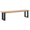 SITZBANK Kernbuche Kernbuche massiv Holz  - Schwarz/Kernbuche, Natur, Holz (180/38/45cm) - Livetastic
