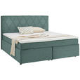 BOXSPRINGBETT 160/200 cm  in Türkis  - Türkis/Schwarz, Design, Holzwerkstoff/Kunststoff (160/200cm) - Xora