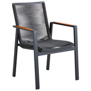 STOLICA SLOŽIVA - boje tikovine/antracit, Design, drvo/metal (65/88,50/60cm) - Amatio