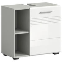 WASCHBECKENUNTERSCHRANK 60/56/32 cm  - Chromfarben/Weiss, Modern, Holzwerkstoff/Kunststoff (60/56/32cm) - MID.YOU