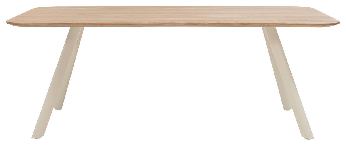 ESSTISCH Eiche massiv rechteckig Eichefarben  - Eichefarben/Grau, Design, Holz/Metall (200/100/76cm) - Musterring