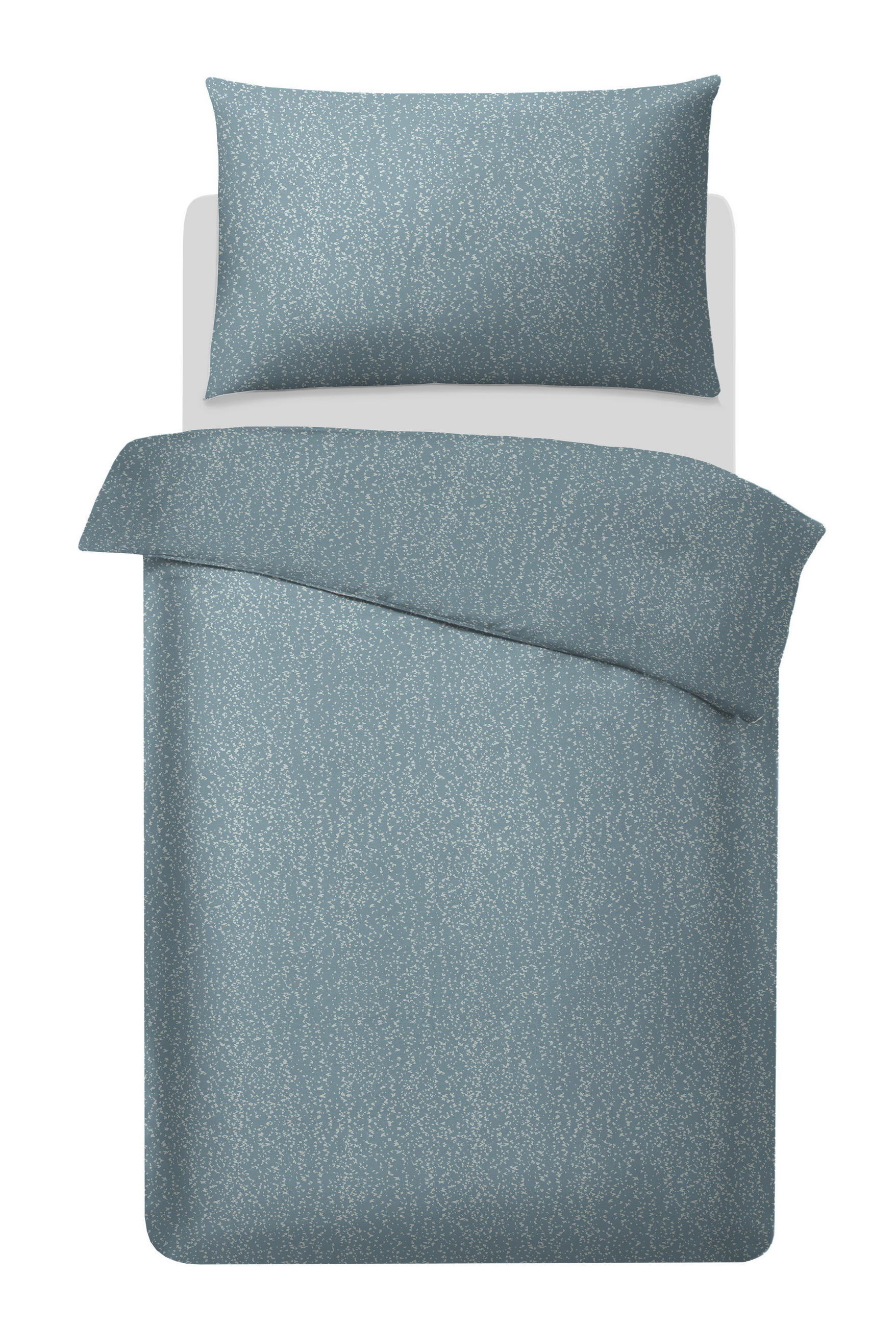 BETTWÄSCHESET Timeless Blue Satin 160/210 cm  50 cm/70 cm  - Graublau, Basics, Textil (160/210cm) - Ambiente