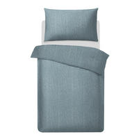 BETTWÄSCHESET Timeless Blue Satin 160/210 cm  50 cm/70 cm  - Graublau, Basics, Textil (160/210cm) - Ambiente