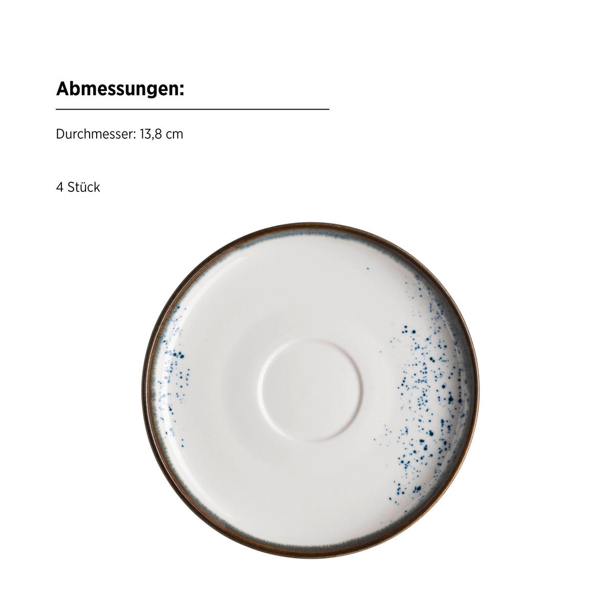 TASSENSET 8-teilig  - Blau/Weiß, Basics, Keramik - Mäser