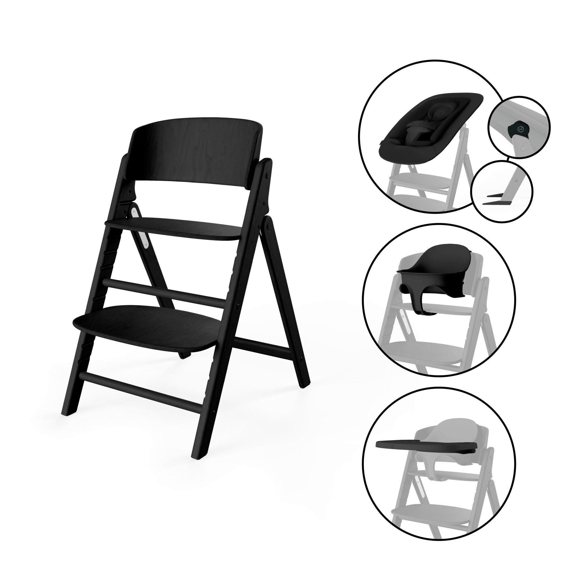cybex Gold Hochstuhl Click \u0026 Fold Schwarz 47x80.8-90.6x69.9-77.5 cm