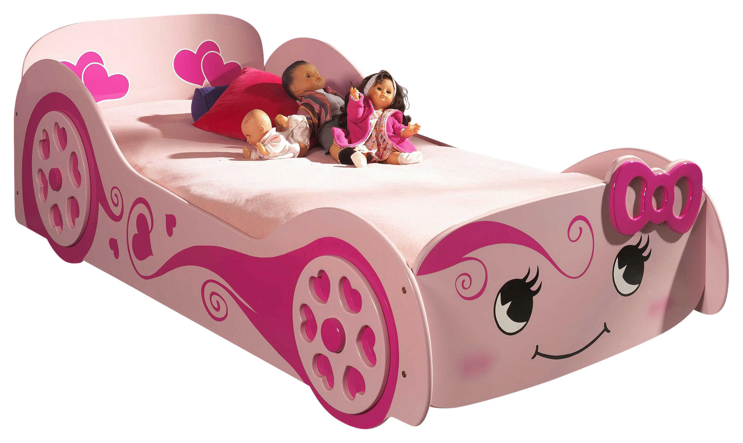 AUTOBETT 90/200 cm Rosa Rosa  - Rosa, MODERN, Holzwerkstoff (90/200cm) - MID.YOU