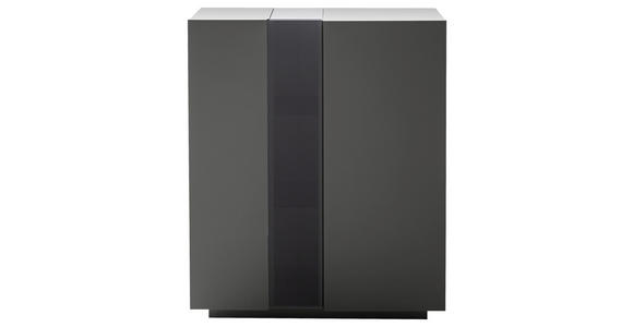 HIGHBOARD in 96/115/42 cm - Dunkelgrau, Natur, Glas/Holzwerkstoff (96/115/42cm) - Novel