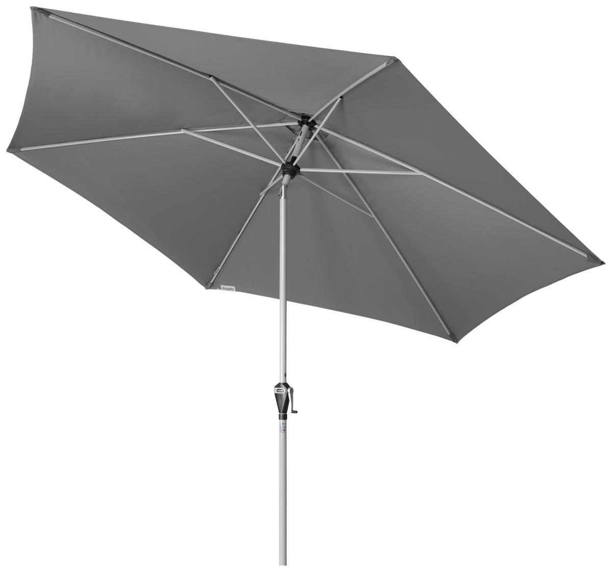 SONNENSCHIRM 320 cm Anthrazit  - Anthrazit/Silberfarben, Basics, Textil/Metall (320cm) - Doppler