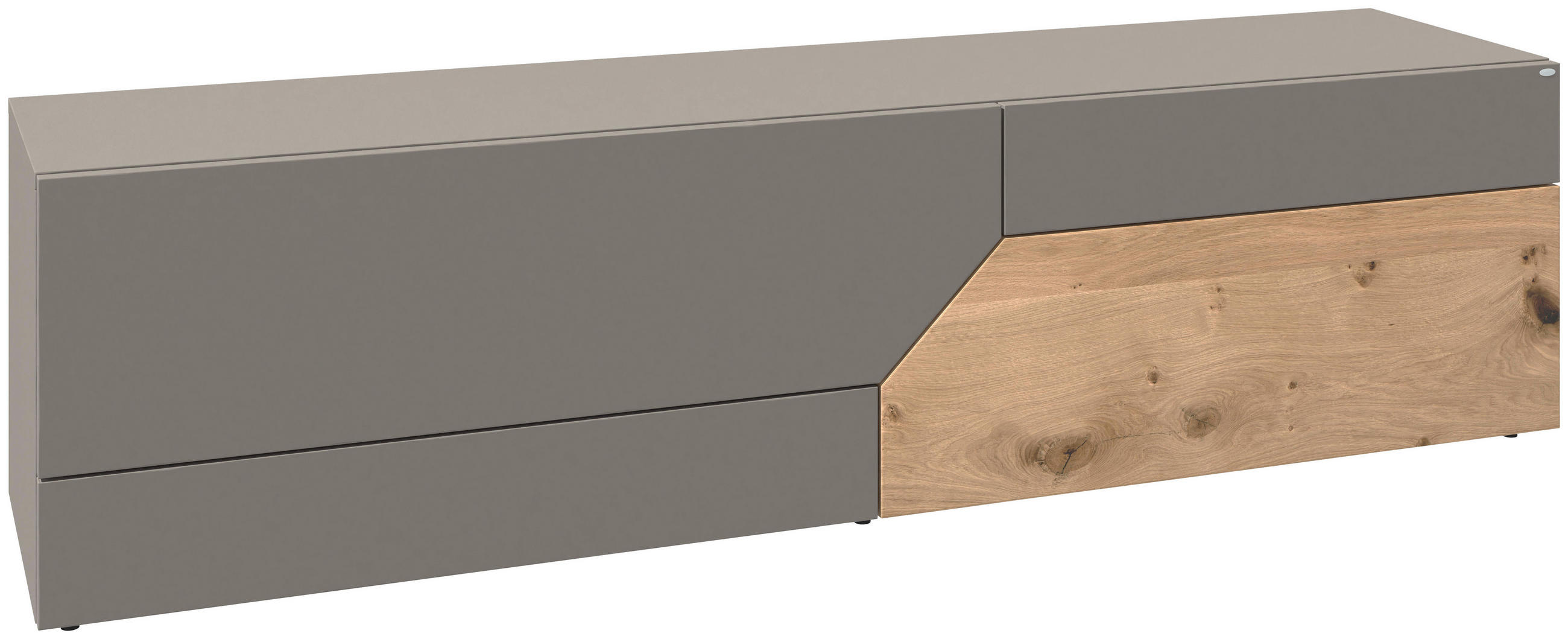 LOWBOARD Grau, Wildeiche  191,9/50/44,5 cm  - Wildeiche/Grau, Design, Holz/Holzwerkstoff (191,9/50/44,5cm) - Voglauer