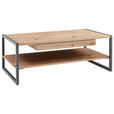 COUCHTISCH in Holzwerkstoff 110/60/40 cm  - Eiche Artisan/Grau, Design, Holzwerkstoff/Metall (110/60/40cm) - Hom`in