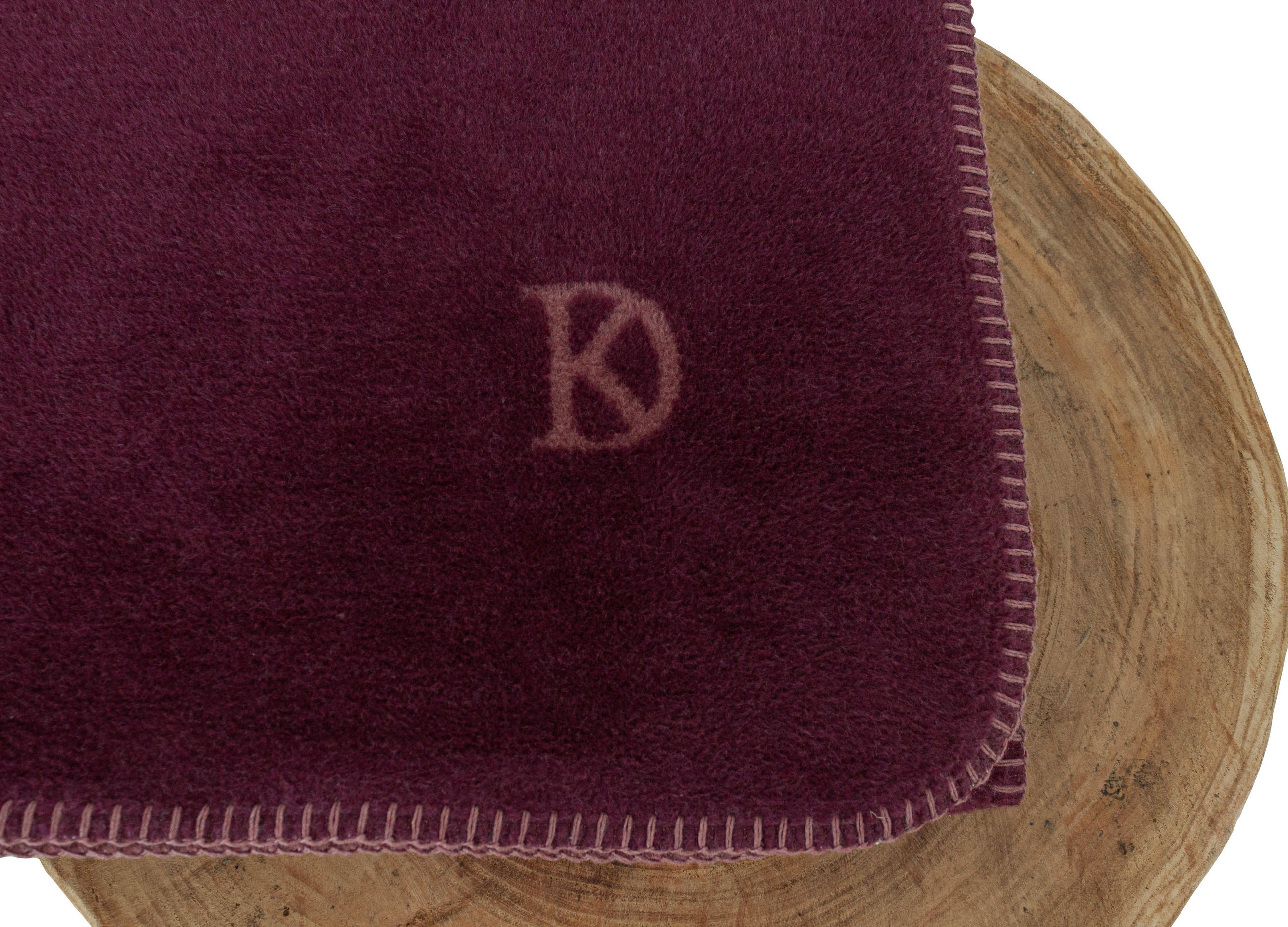 WOHNDECKE FRAME 150/200 cm  - Pink/Beere, Design, Textil (150/200cm) - Dieter Knoll