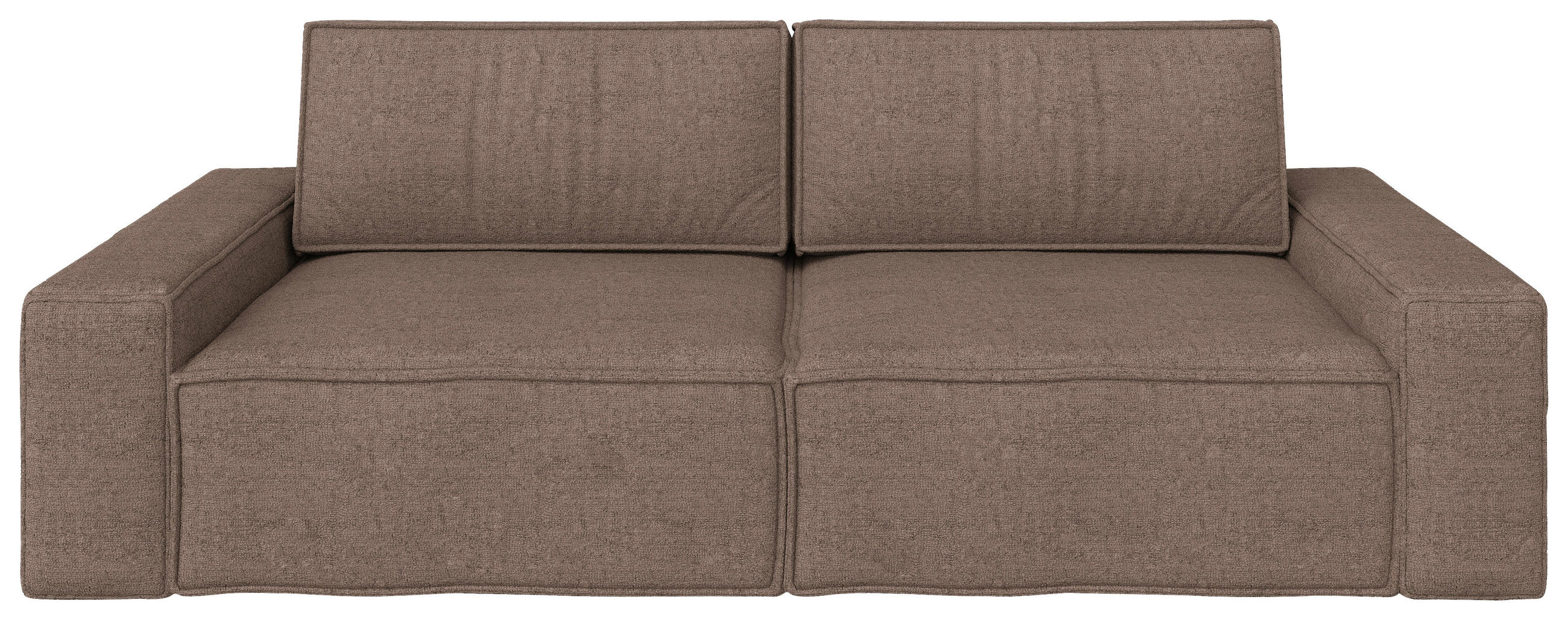 SCHLAFSOFA  mit Liegefunktion, Schlafen auf Sitzhöhe, Rücken echt Webstoff Braun  - Schwarz/Braun, KONVENTIONELL, Kunststoff/Textil (256/83/115cm) - Carryhome