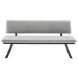 SITZBANK 140/86/60 cm  in Creme, Schwarz  - Creme/Schwarz, MODERN, Textil/Metall (140/86/60cm) - Cantus