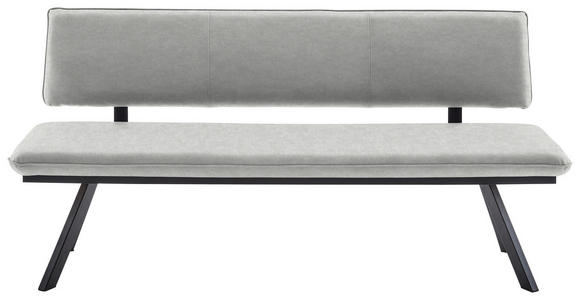 SITZBANK 180/86,5/60 cm in Schwarz, Beige - Beige/Schwarz, Design, Textil/Metall (180/86,5/60cm) - Cantus