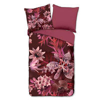 WENDEBETTWÄSCHE Farze Satin 155/220 cm  - Bordeaux/Rot, Design, Textil (155/220cm)