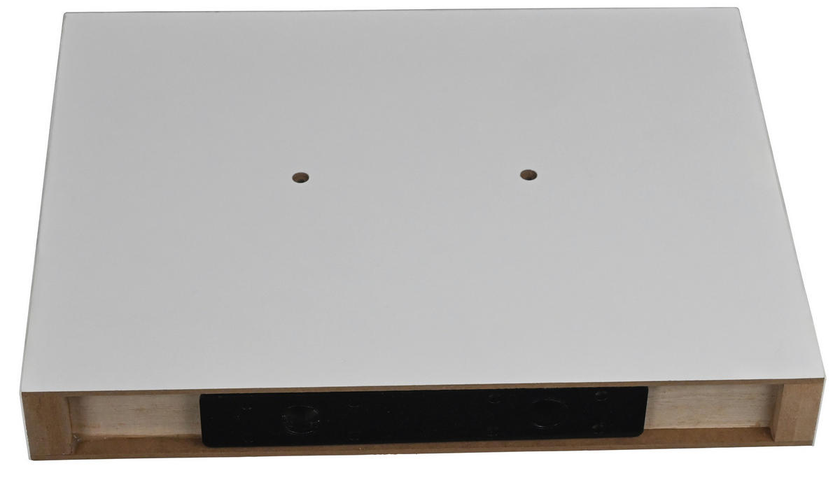 WANDBOARD Metall, Holzwerkstoff Weiß  - Weiß, Basics, Holzwerkstoff/Metall (30/3,8/24cm) - Boxxx