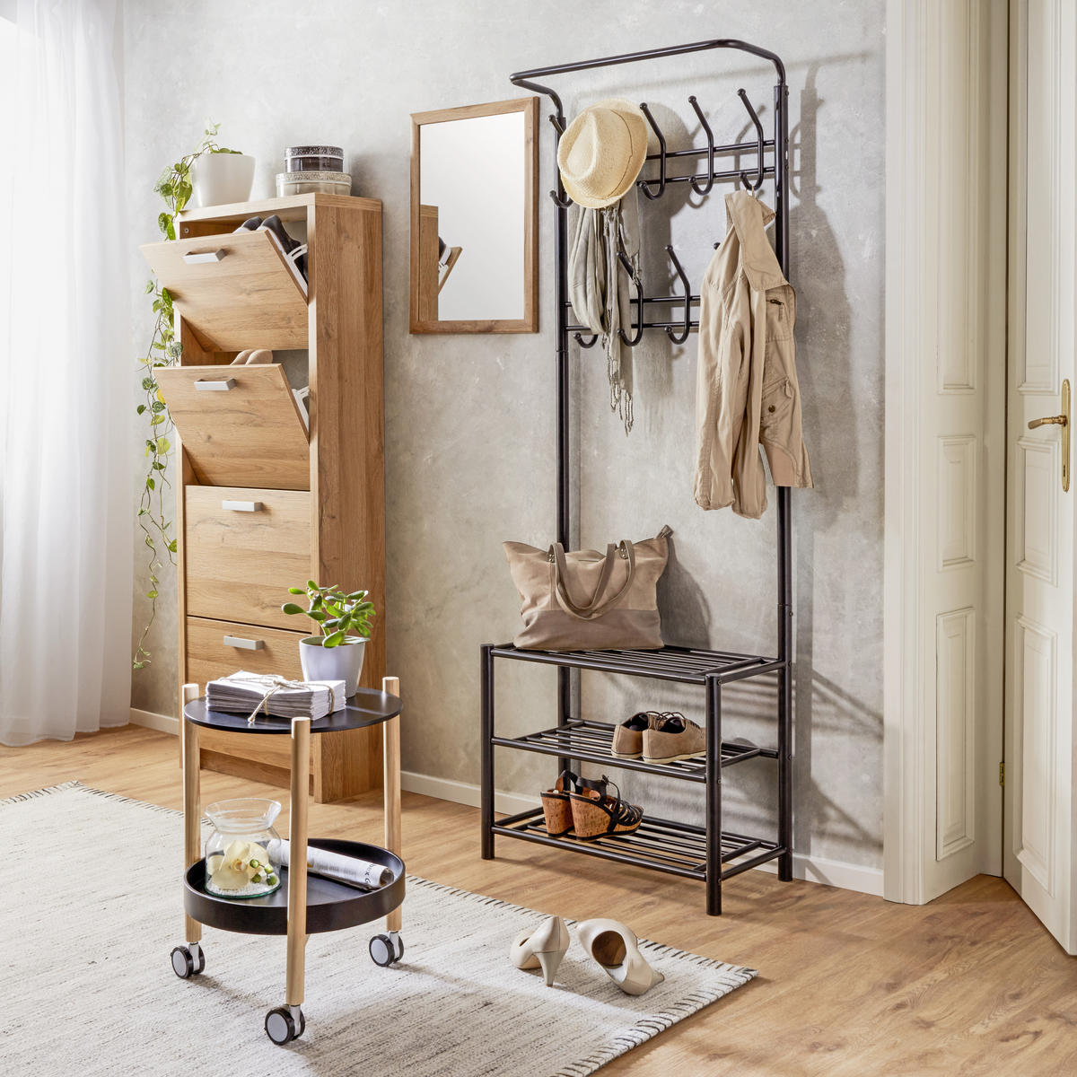 KLÄDHÄNGARE - svart, Design, metall (67/185/32cm) - Best Price