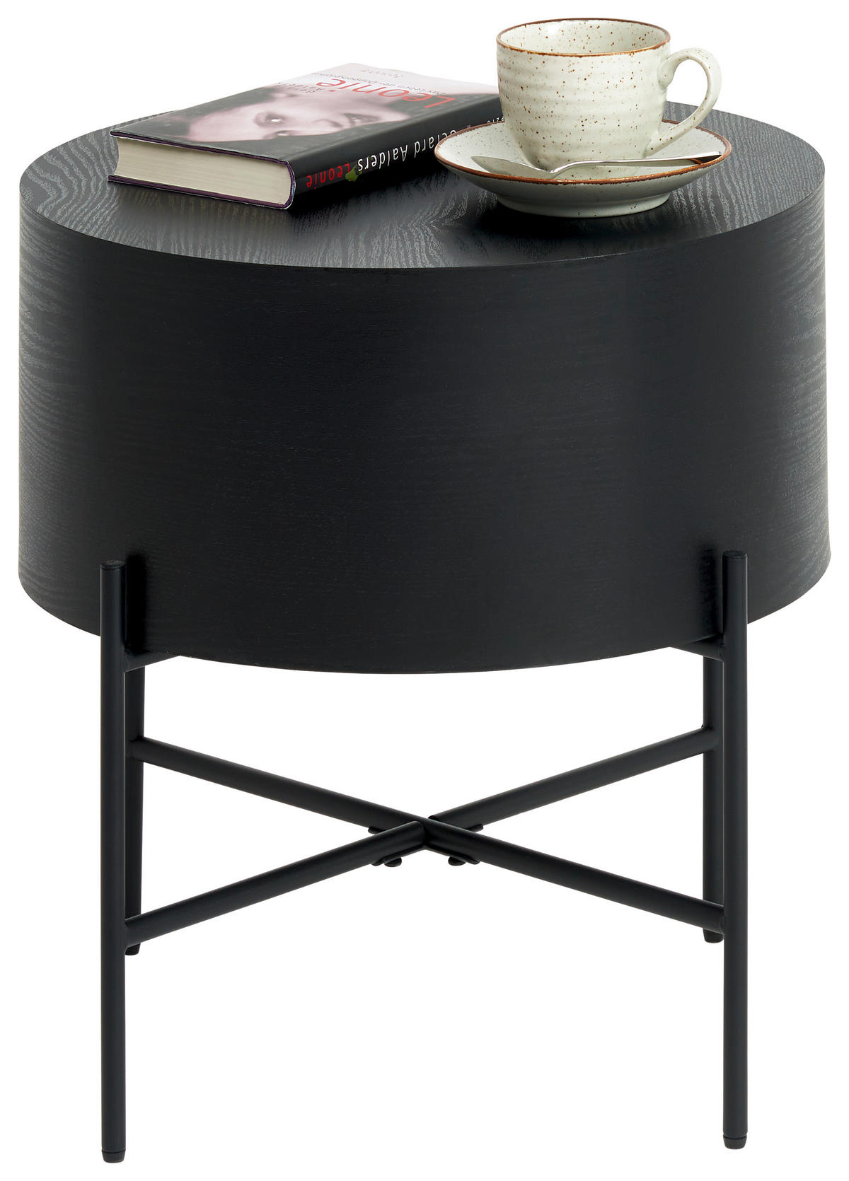 BEISTELLTISCH in Metall, Holzwerkstoff 45/45/45 cm  - Schwarz, Modern, Holzwerkstoff/Metall (45/45/45cm) - Xora