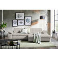 ECKSOFA  in Webstoff Beige  265/180 cm  - Beige/Schwarz, Design, Textil/Metall (265/180cm) - Carryhome