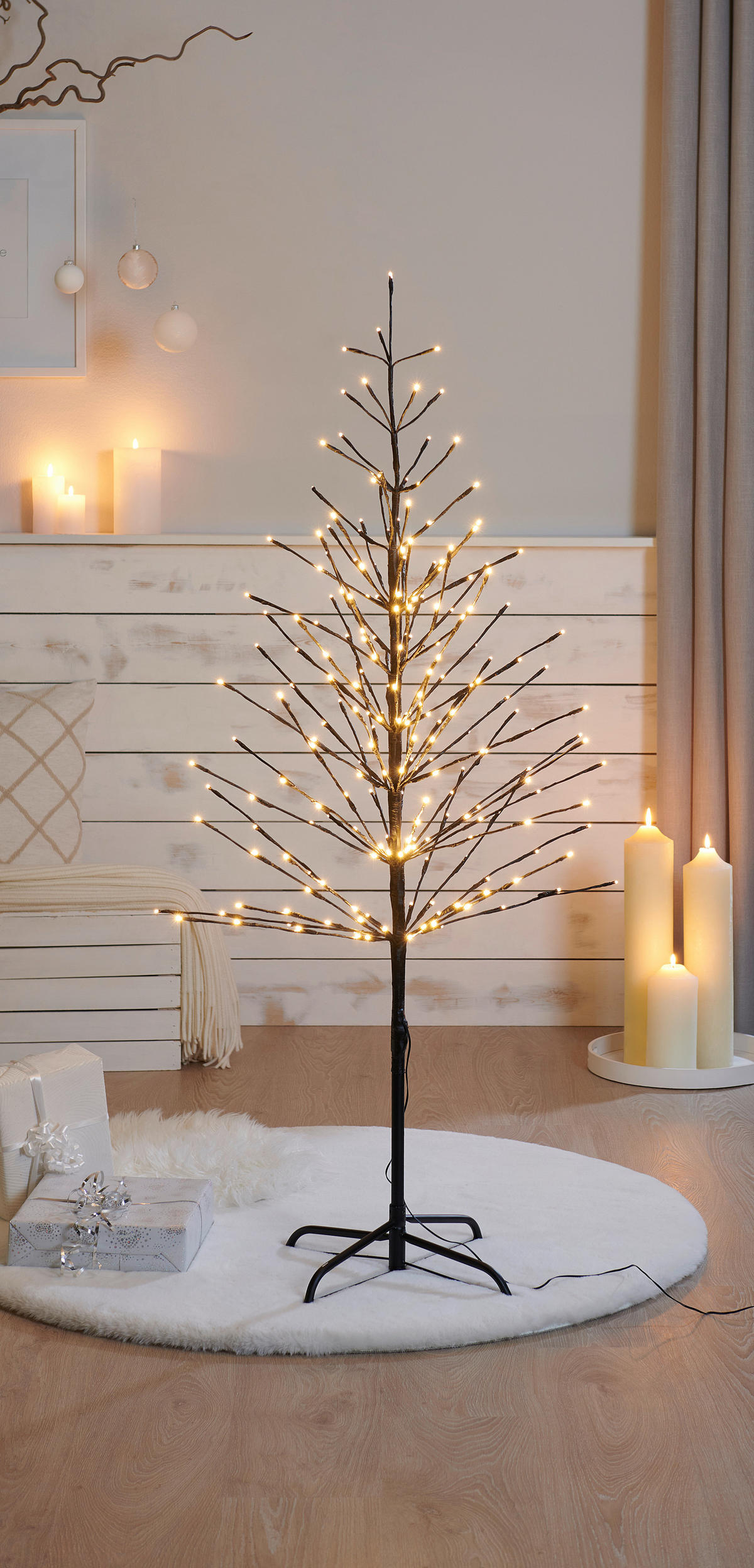 LED-DEKOLEUCHTE  - Schwarz, Basics, Kunststoff/Metall (50/150cm) - X-Mas