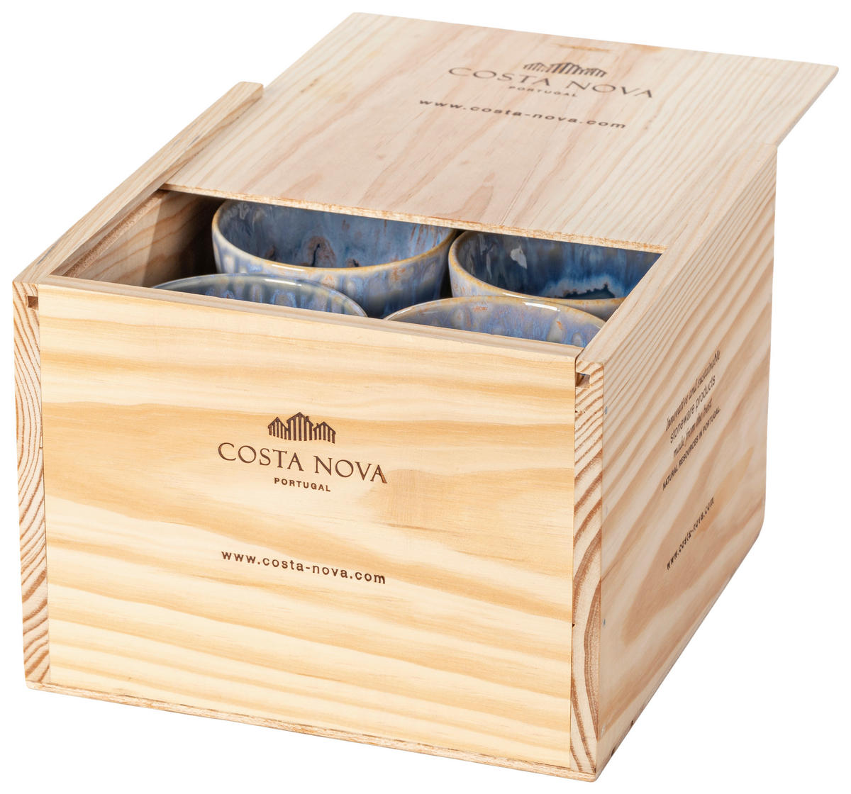 TASSENSET GRESPRESSO 8-teilig  - Blau, Basics, Keramik - Costa Nova