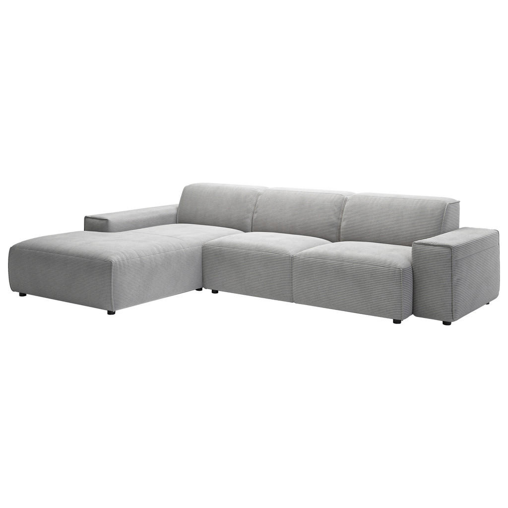 Thumbnail - Pure Home Lifestyle Ecksofa 9125, Grau, Textil, 4-Sitzer, L-Form, Ottomane links, 300x189 cm, Goldenes M, Oeko-Tex® Stan...