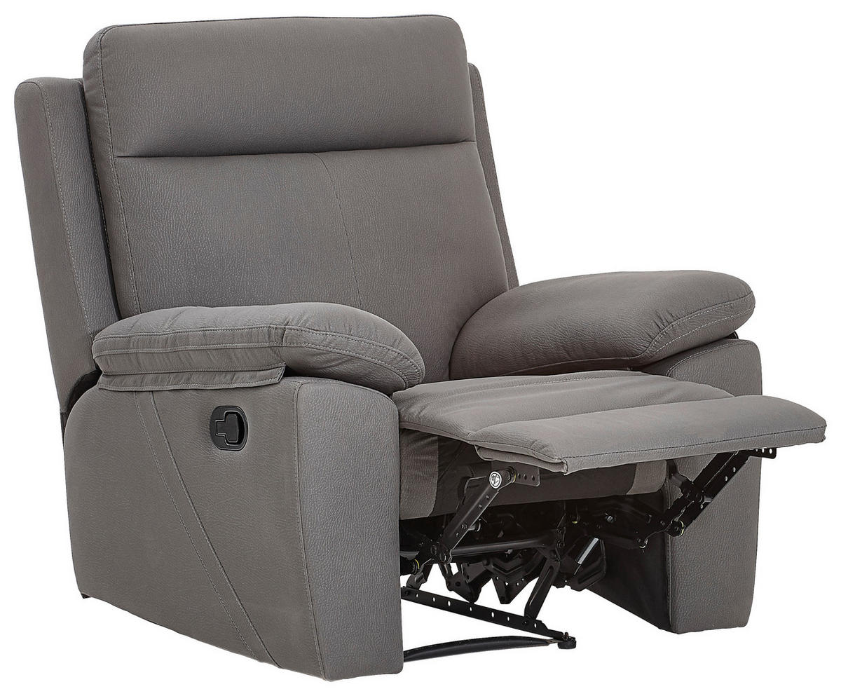 SESSEL in Mikrofaser Grau  - Schwarz/Grau, KONVENTIONELL, Holz/Textil (92/103/92cm) - Livetastic