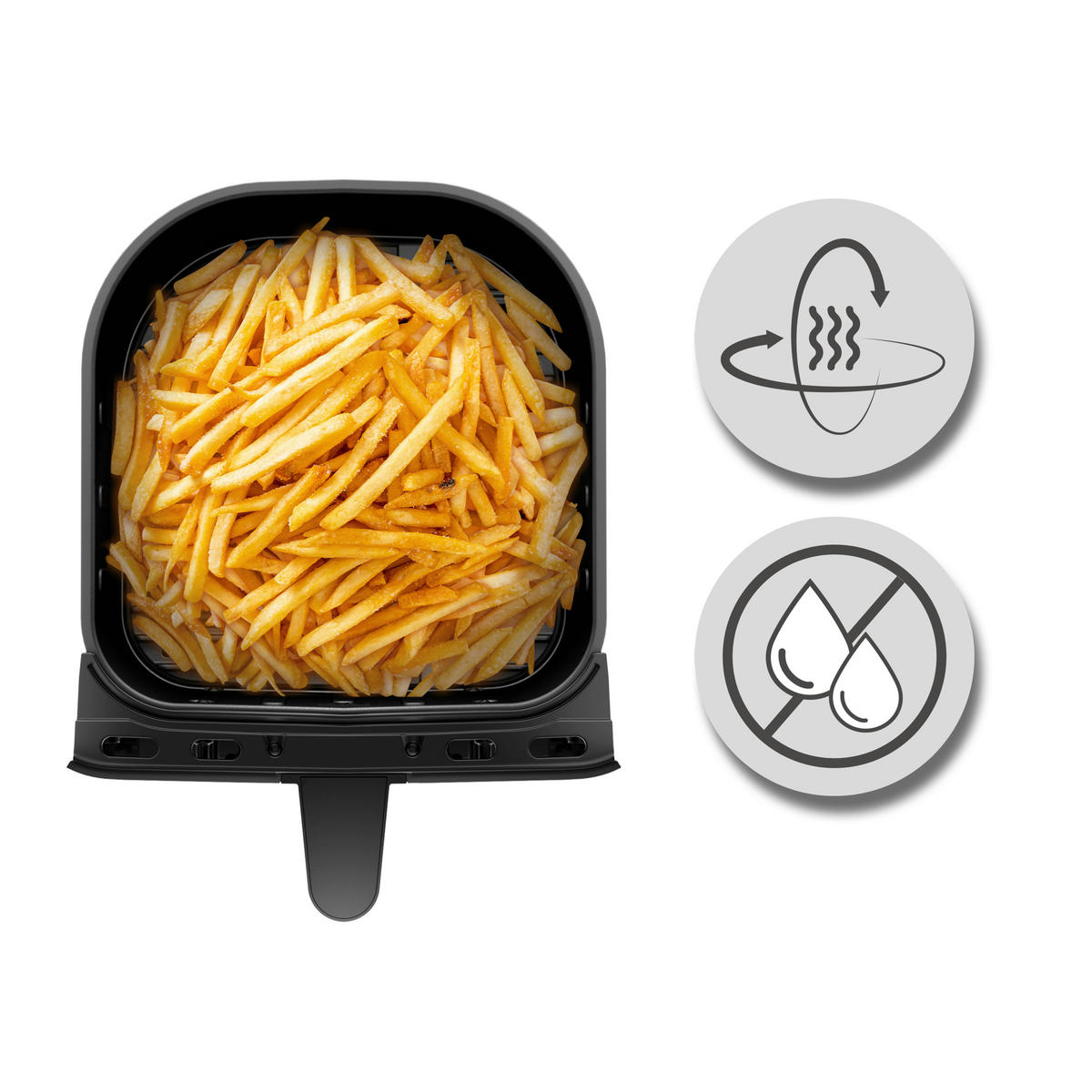 HEIßLUFTFRITTEUSE Multi Taste 4.2 L  - Edelstahlfarben/Schwarz, Basics, Metall - WMF