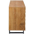 SIDEBOARD  in 160/75/42 cm  - Eichefarben/Schwarz, LIFESTYLE, Holzwerkstoff/Metall (160/75/42cm) - Carryhome