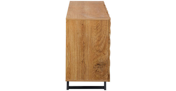 SIDEBOARD in 160/75/42 cm - Eichefarben/Schwarz, LIFESTYLE, Holzwerkstoff/Metall (160/75/42cm) - Carryhome