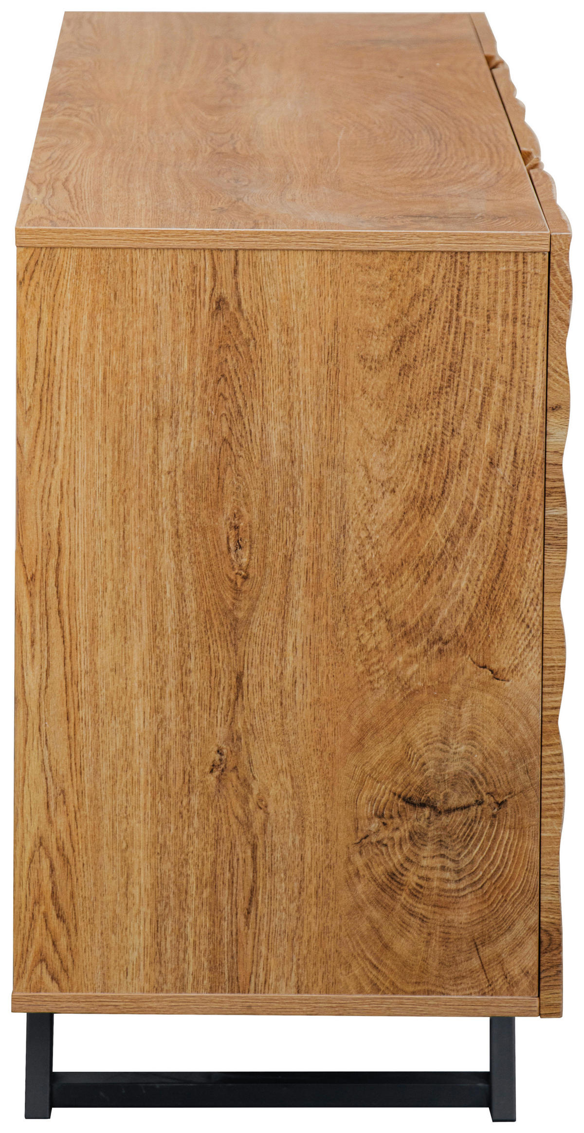 SIDEBOARD  in 160/75/42 cm  - Eichefarben/Schwarz, LIFESTYLE, Holzwerkstoff/Metall (160/75/42cm) - Carryhome