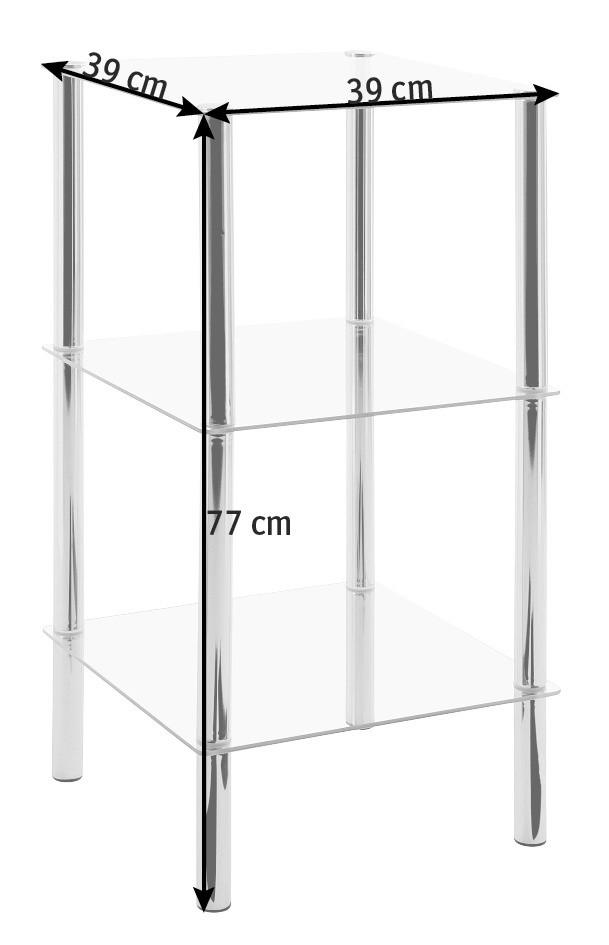 REGAL Chromfarben  - Chromfarben, KONVENTIONELL, Glas/Kunststoff (39/77/39cm)
