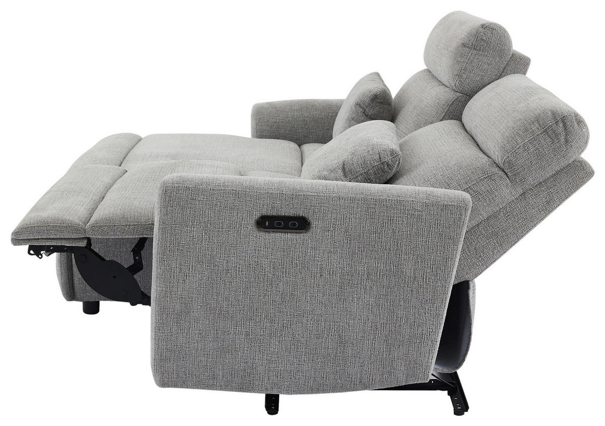 ECKSOFA Grau Webstoff  - Schwarz/Grau, Design, Kunststoff/Textil (212/101/97cm) - Carryhome