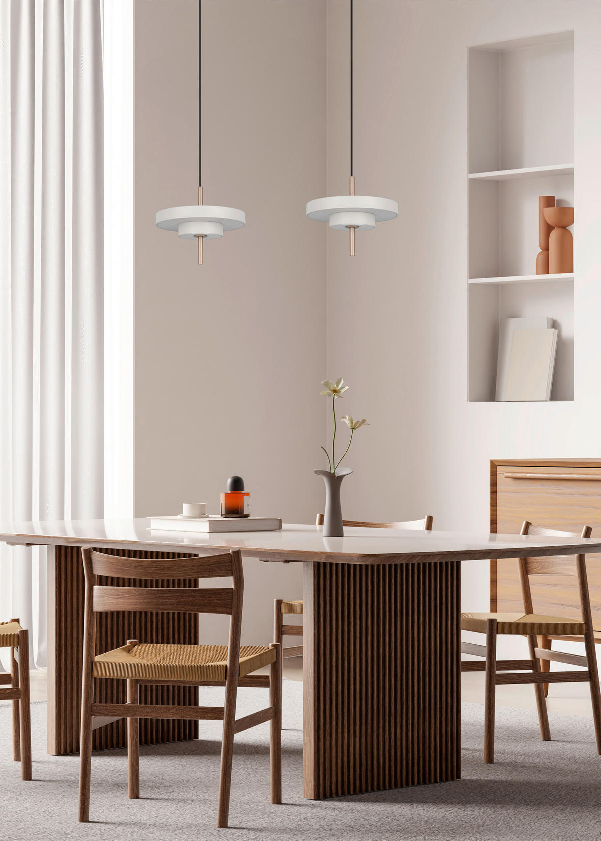 LED FÜGGESZTÉK - barna/szürke, Basics, fém (20/150cm)