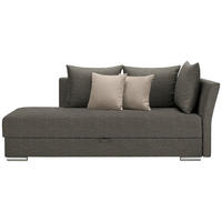 LIEGE Webstoff Grau  - Chromfarben/Beige, Design, Kunststoff/Textil (220/93/100cm) - Livetastic