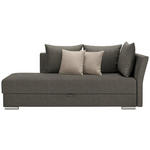 LIEGE  in Webstoff Grau  - Chromfarben/Beige, Design, Kunststoff/Textil (220/93/100cm) - Xora