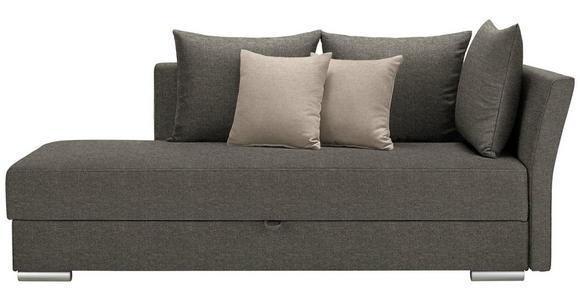 LIEGE  in Webstoff Grau  - Chromfarben/Beige, Design, Kunststoff/Textil (220/93/100cm) - Xora