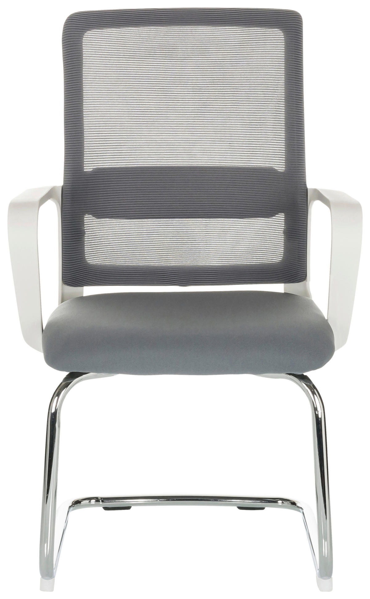 KONFERENČNÍ ŽIDLE - bílá/šedá, Basics, kov/textil (60/97-98/60cm) - MID.YOU