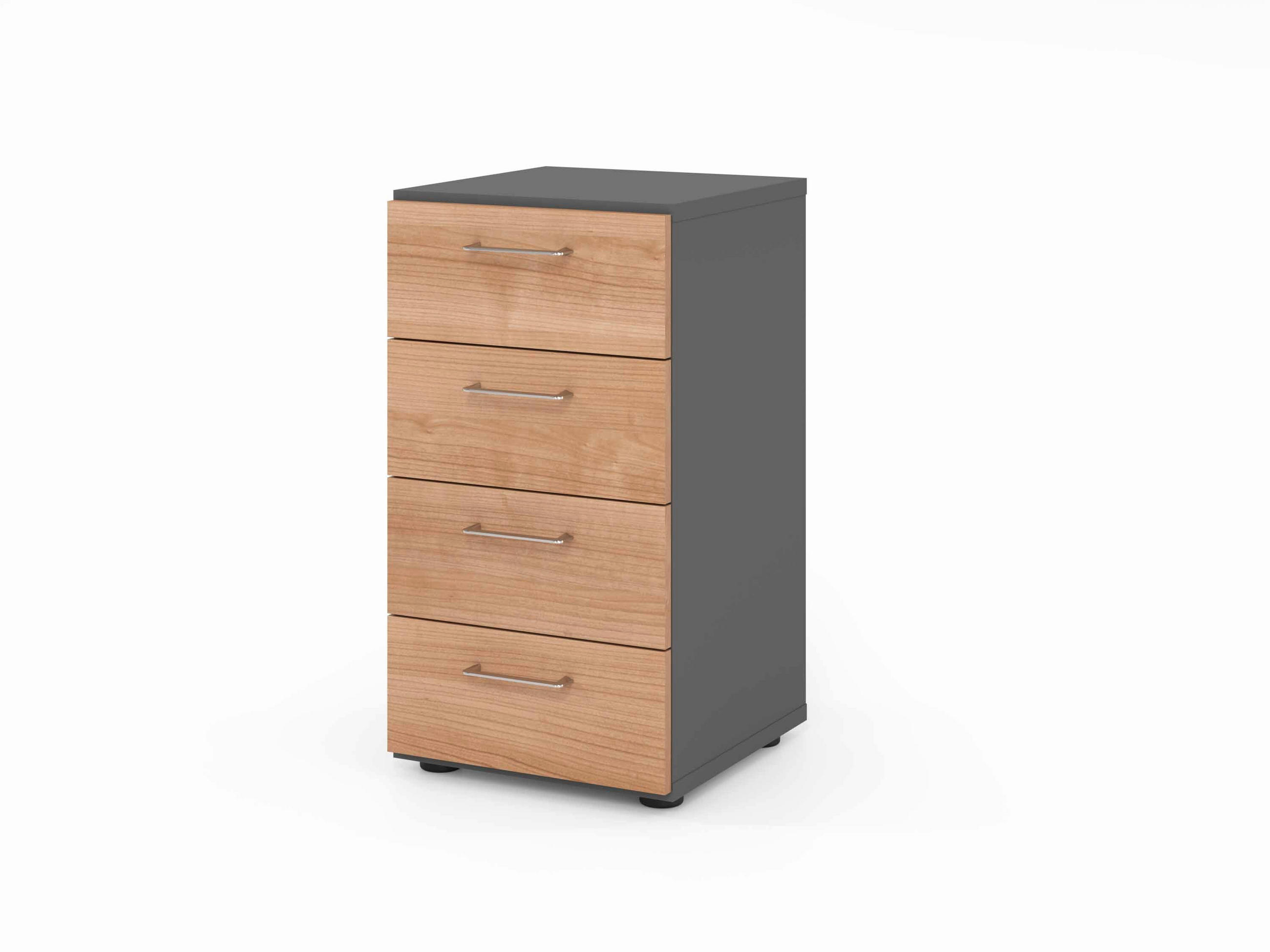 AKTENSCHRANK Graphitfarben, Nussbaumfarben  - Nussbaumfarben/Graphitfarben, Basics, Holzwerkstoff (40/74,8/41,7cm) - Venda