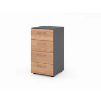 AKTENSCHRANK Graphitfarben, Nussbaumfarben  - Nussbaumfarben/Graphitfarben, Basics, Holzwerkstoff (40/74,8/41,7cm) - Venda