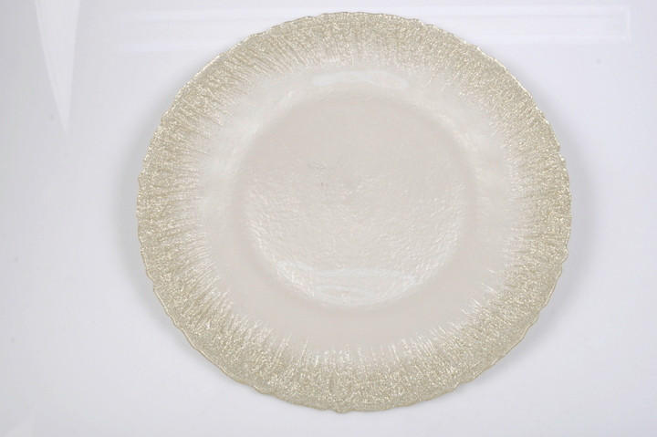 PLATZTELLER Glas  - Weiß, Trend, Glas (33cm) - Novel