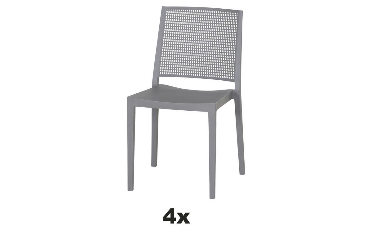 STAPELSTUHL in Kunststoff Grau  - Grau, Basics, Kunststoff (46/80/56cm) - Siena Garden