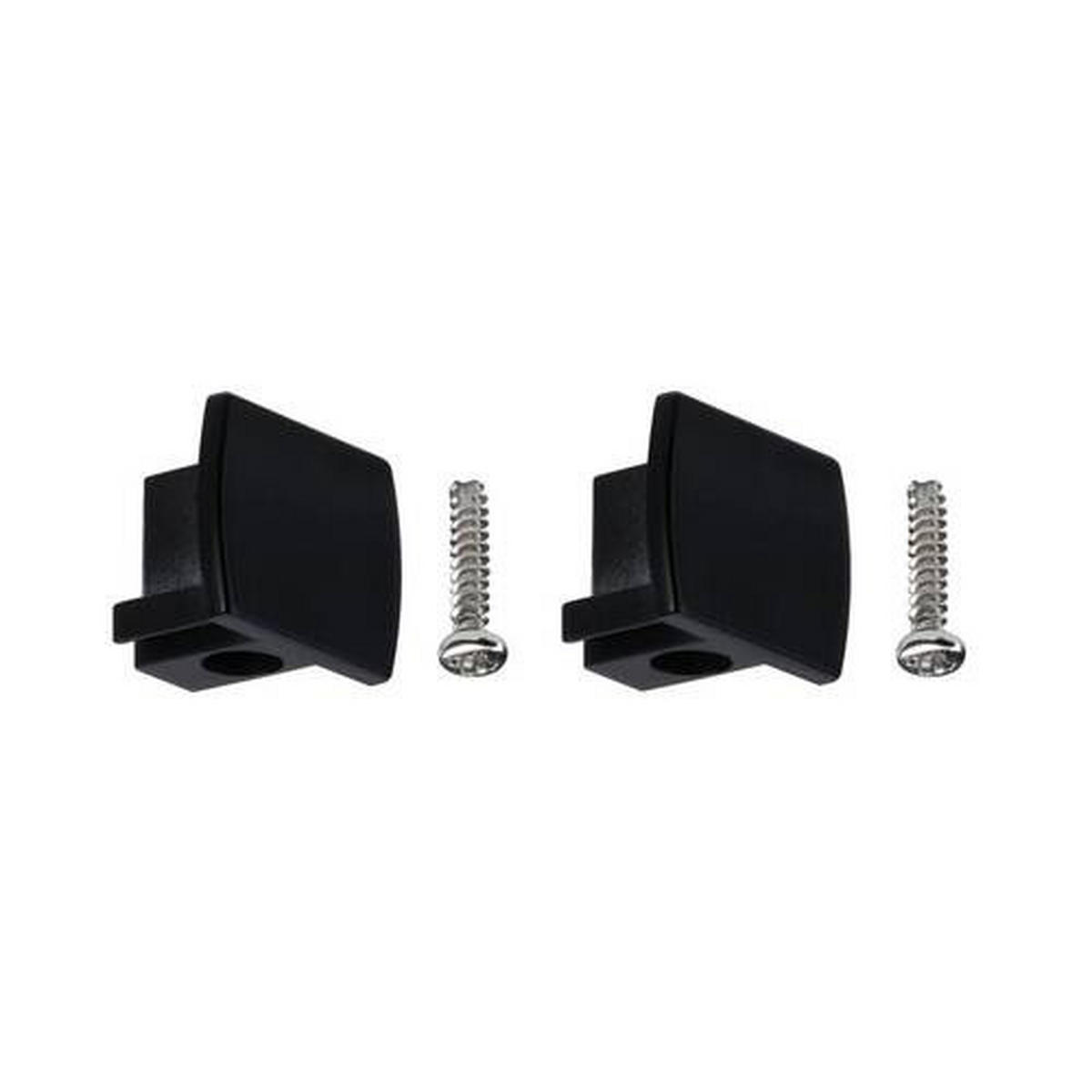 SCHIENENSYSTEM-ENDKAPPE - Schwarz, Design, Kunststoff (1,3/1,8/2,1cm) - Paulmann