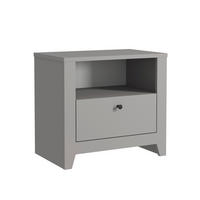 NACHTTISCH  - Schwarz/Weiß, Design, Holzwerkstoff (55/35/50cm) - Livetastic