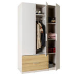 DREHTÜRENSCHRANK 3-türig Eichefarben, Kaschmir  - Kaschmir/Eichefarben, KONVENTIONELL, Holzwerkstoff/Metall (122/200/58cm) - Xora