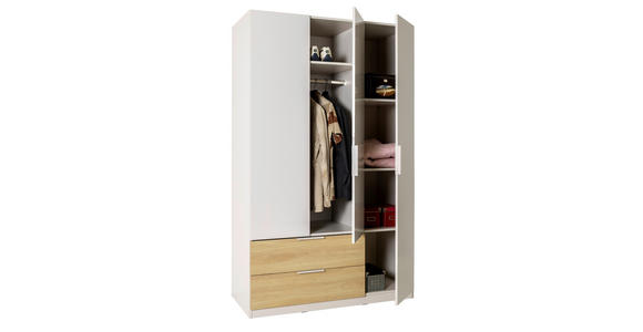DREHTÜRENSCHRANK 3-türig Eichefarben, Kaschmir  - Kaschmir/Eichefarben, KONVENTIONELL, Holzwerkstoff/Metall (122/200/58cm) - Xora