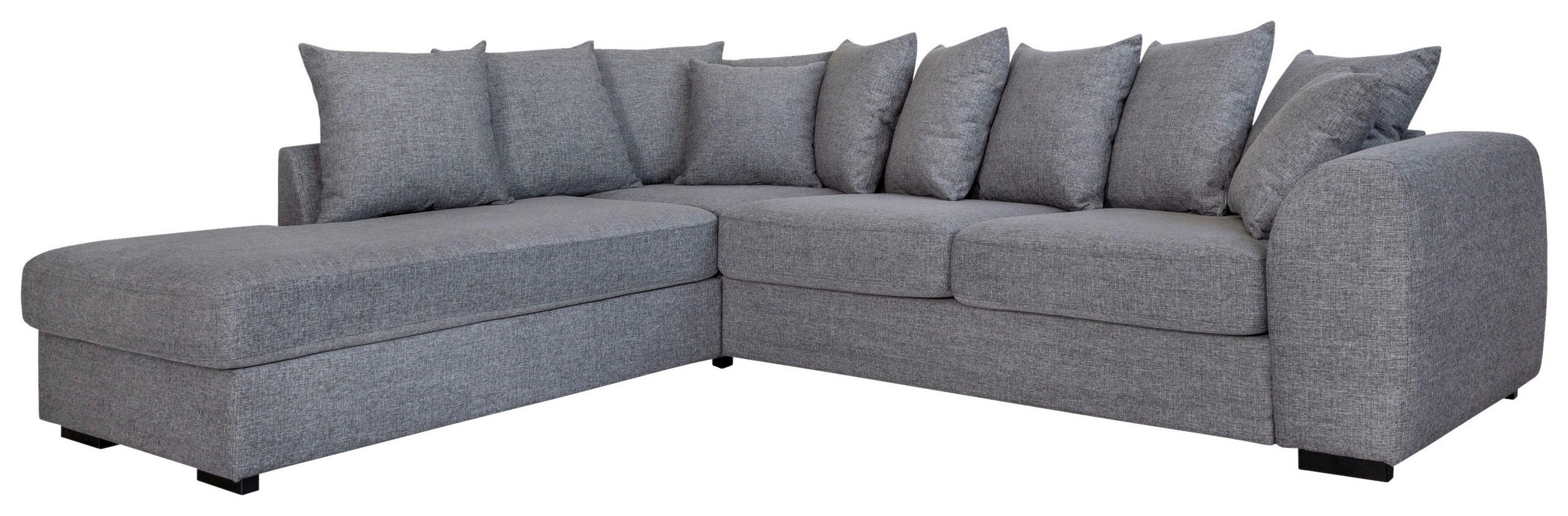 SOFFA i trä, textil grå  - svart/grå, Klassisk, trä/textil (241/299cm) - Carryhome