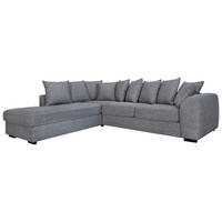 SOFFA i trä, textil grå  - svart/grå, Klassisk, trä/textil (241/299cm) - Carryhome