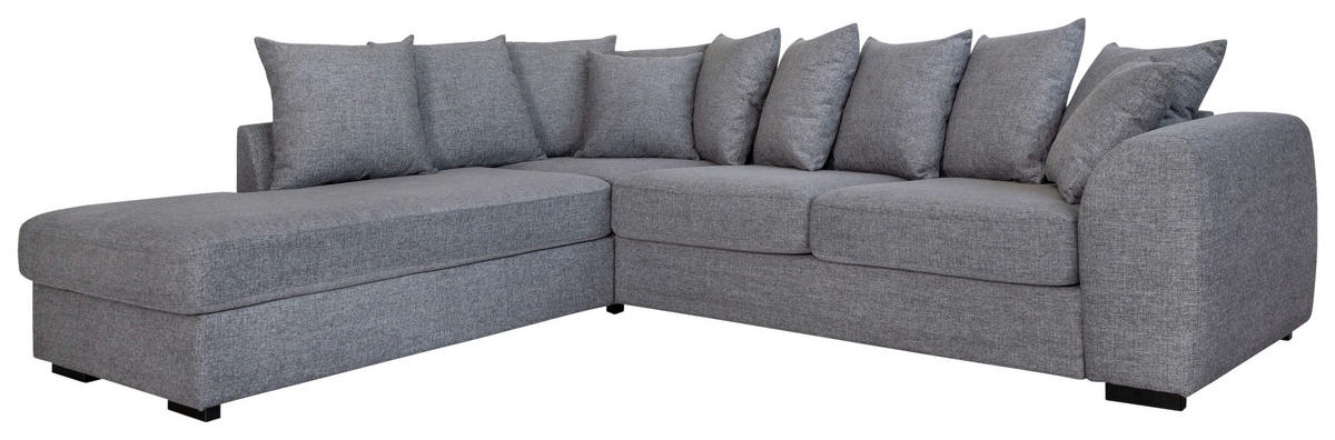 SOFFA i trä, textil grå  - svart/grå, Klassisk, trä/textil (241/299cm) - Carryhome